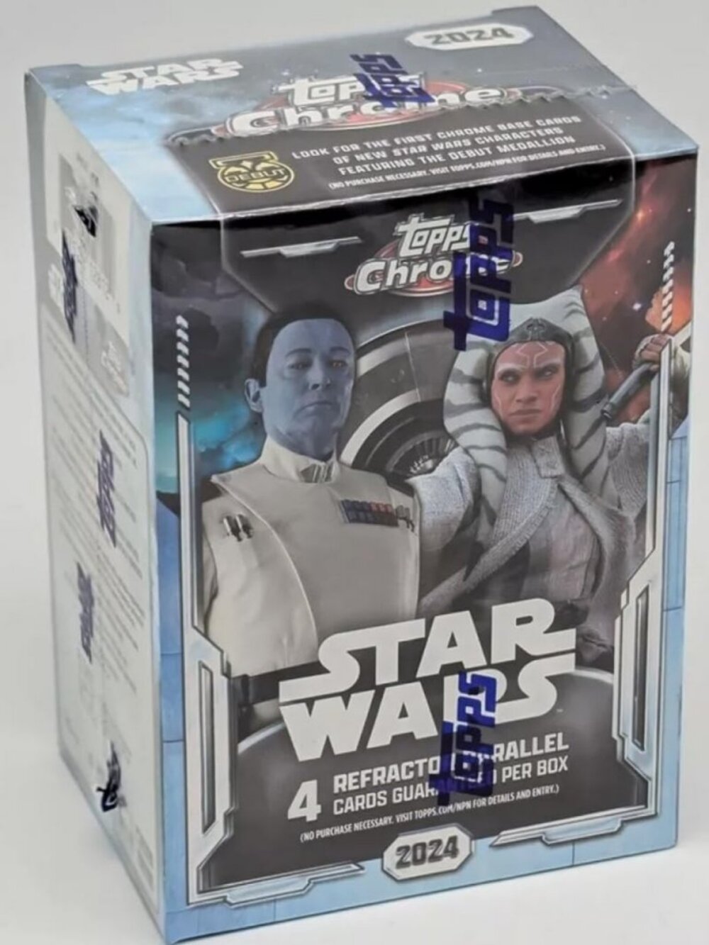 2024 Star Wars Chrome Blaster Box - Factory Sealed, 8 Packs of Collectible Cards